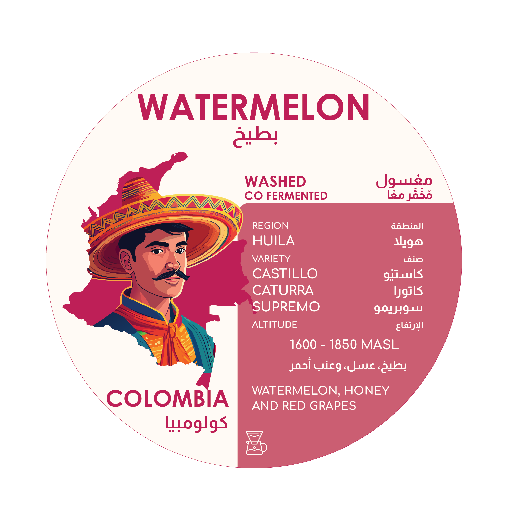 Herder Coffee Roastery Watermelon Colombia - Que Coffee